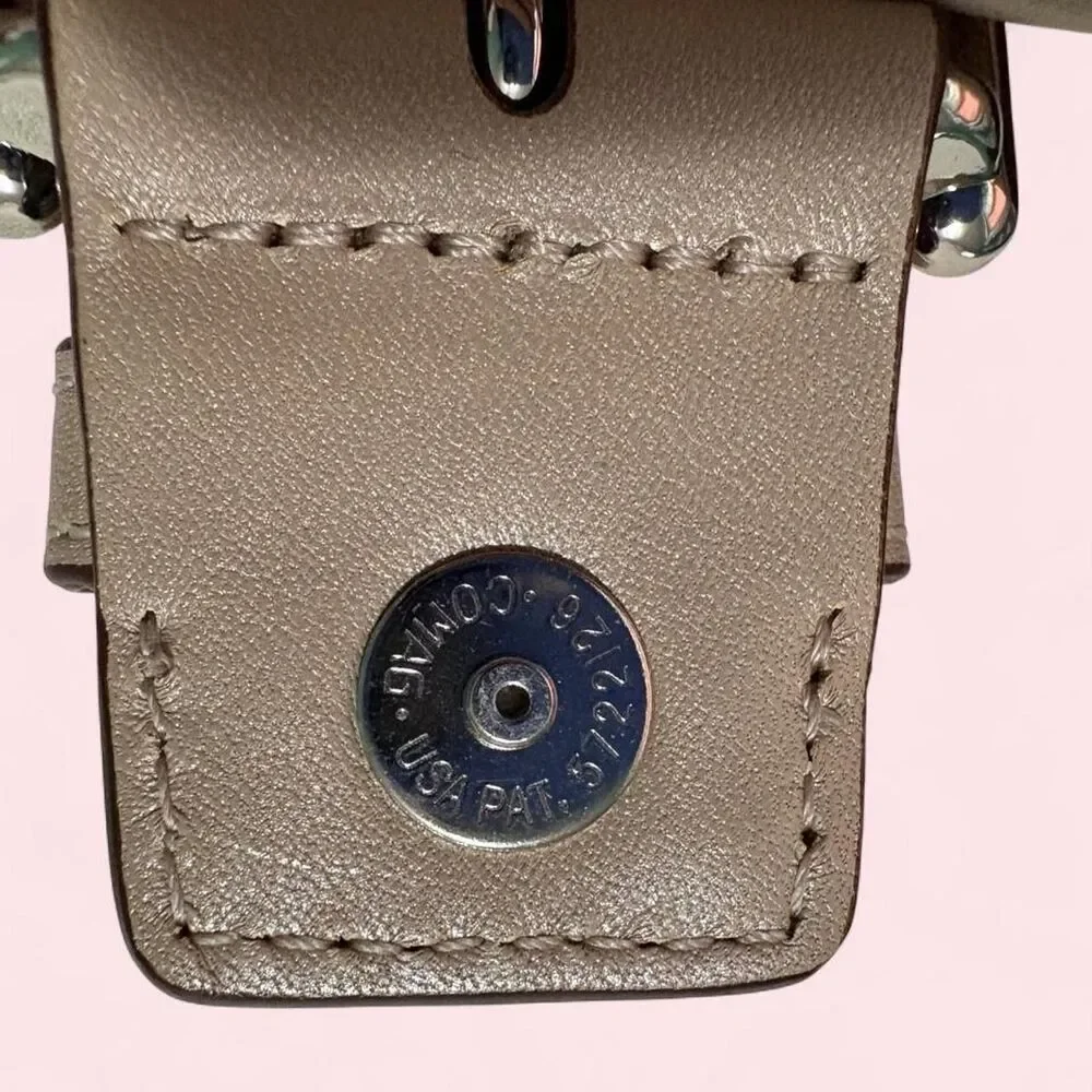 Coach Pink Circle Print Buckle Flap Swingpack Crossbody Bag Y2K
